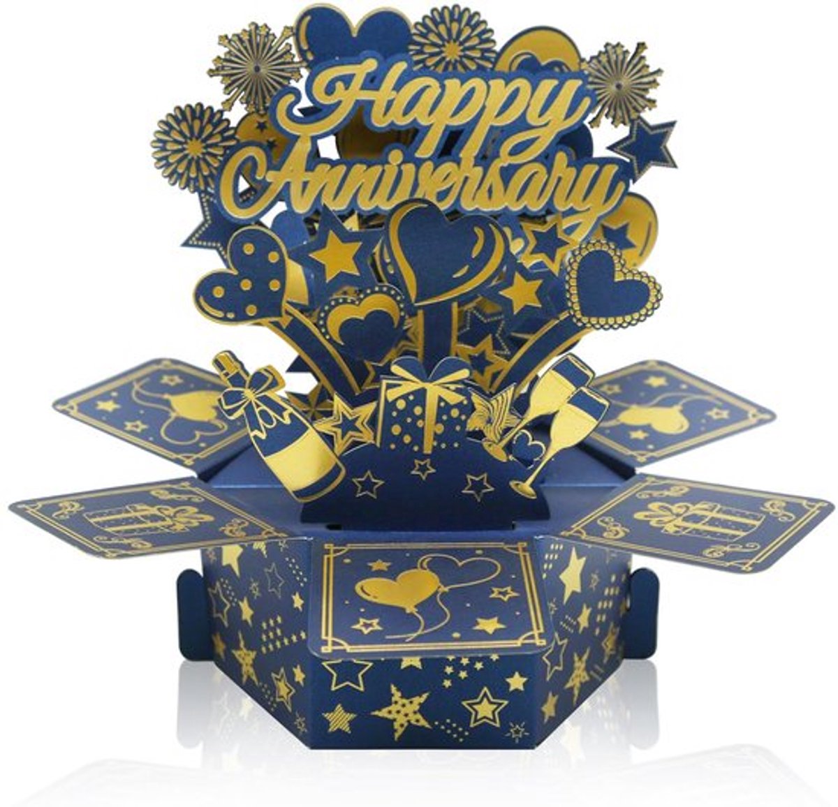 Verjaardagskaart 3D - Wenskaart - Jubileumkaart - Cadeau voor man/vrouw - Hoogwaardige afwerking - Inclusief envelop