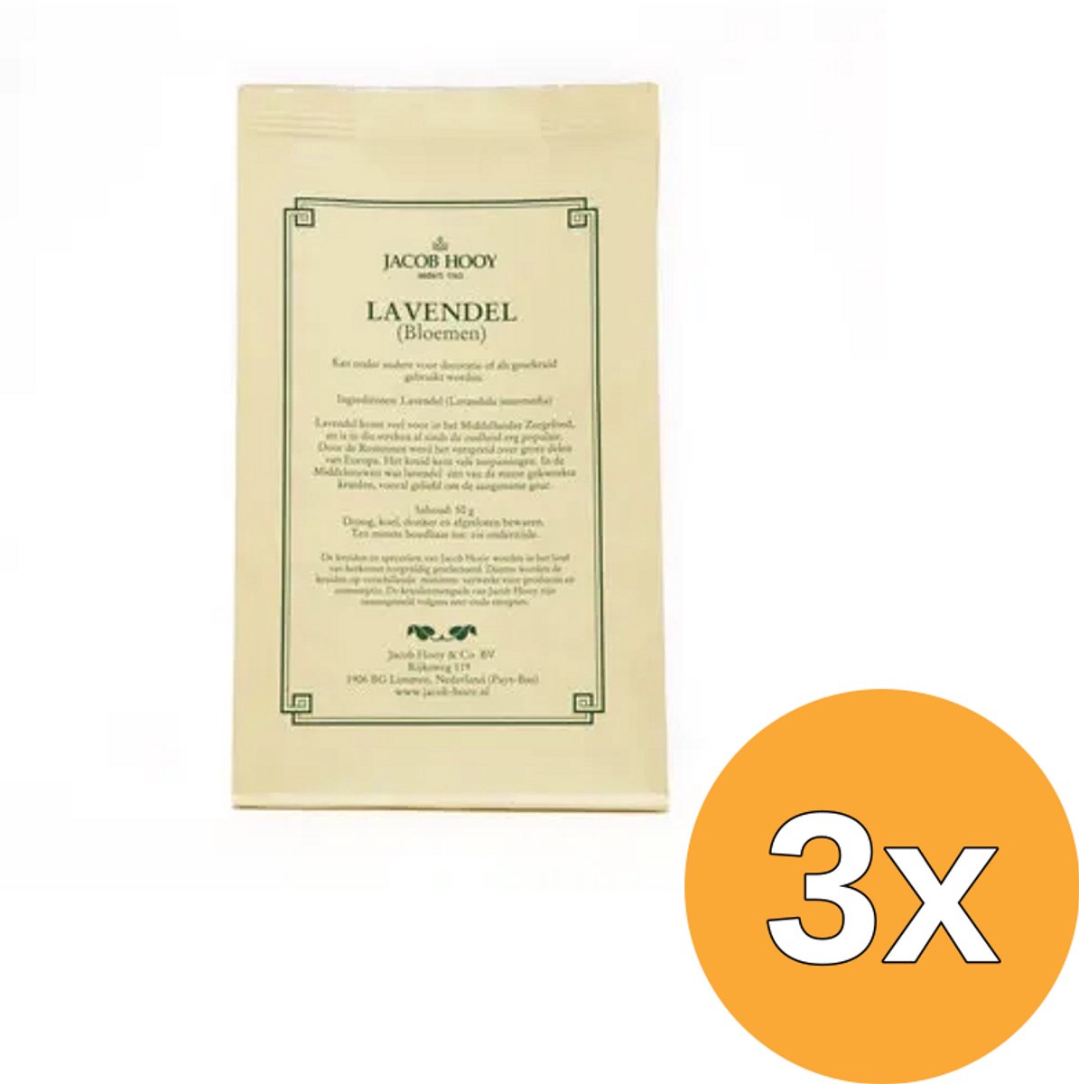 3x Jacob Hooy Lavendel (50 gr)