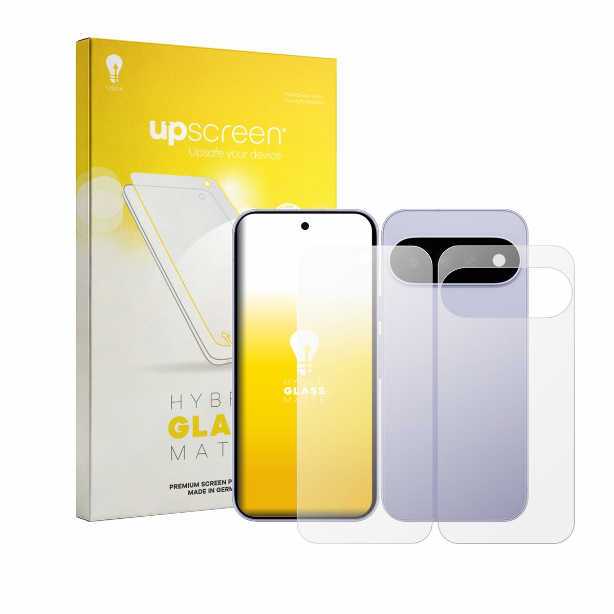 upscreen - Screenprotector voor Google Pixel 11 (Voor+Achter) - Folie Beschermfolie Beschermglas matte