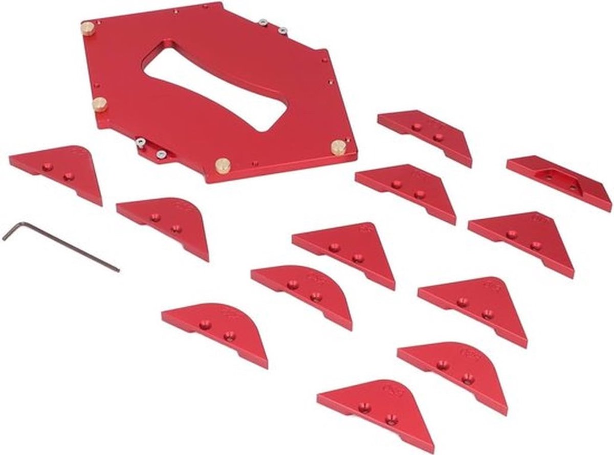 Tafel Hoek Jig Aluminium Legering Radius Sjablonen Kit voor Houtbewerking - Voor T10 tot T40 en R5 tot R40