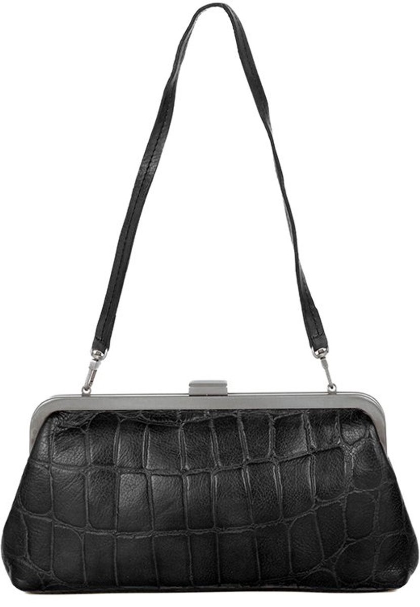 Leren Clutch - Cherice - Zwart