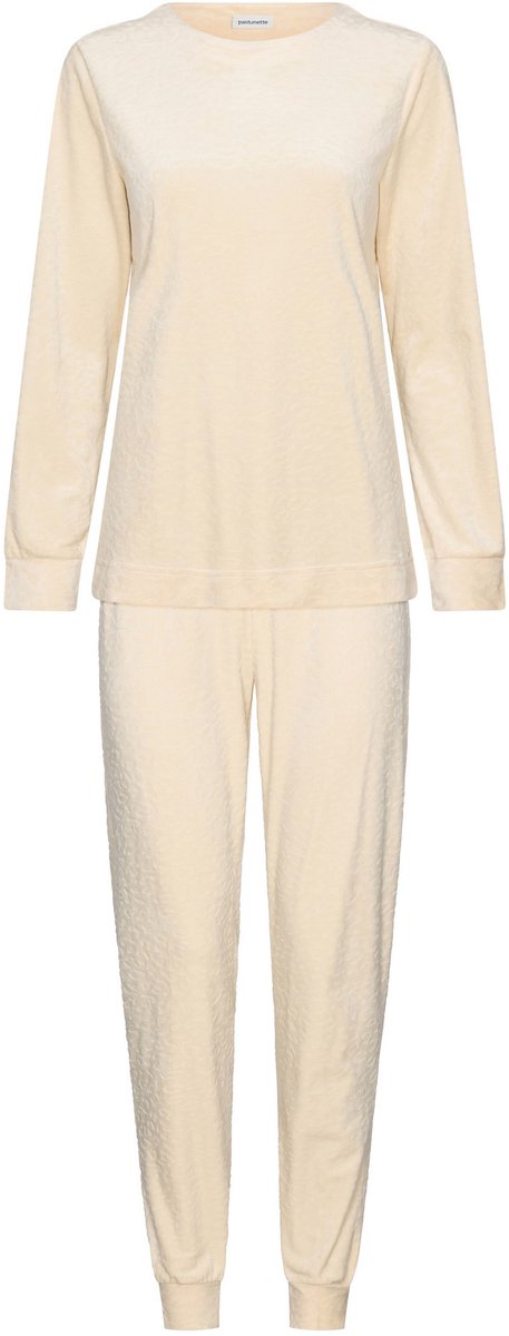 Pastunette Softness - Pyjama - Velours Fleece - Creme Wit