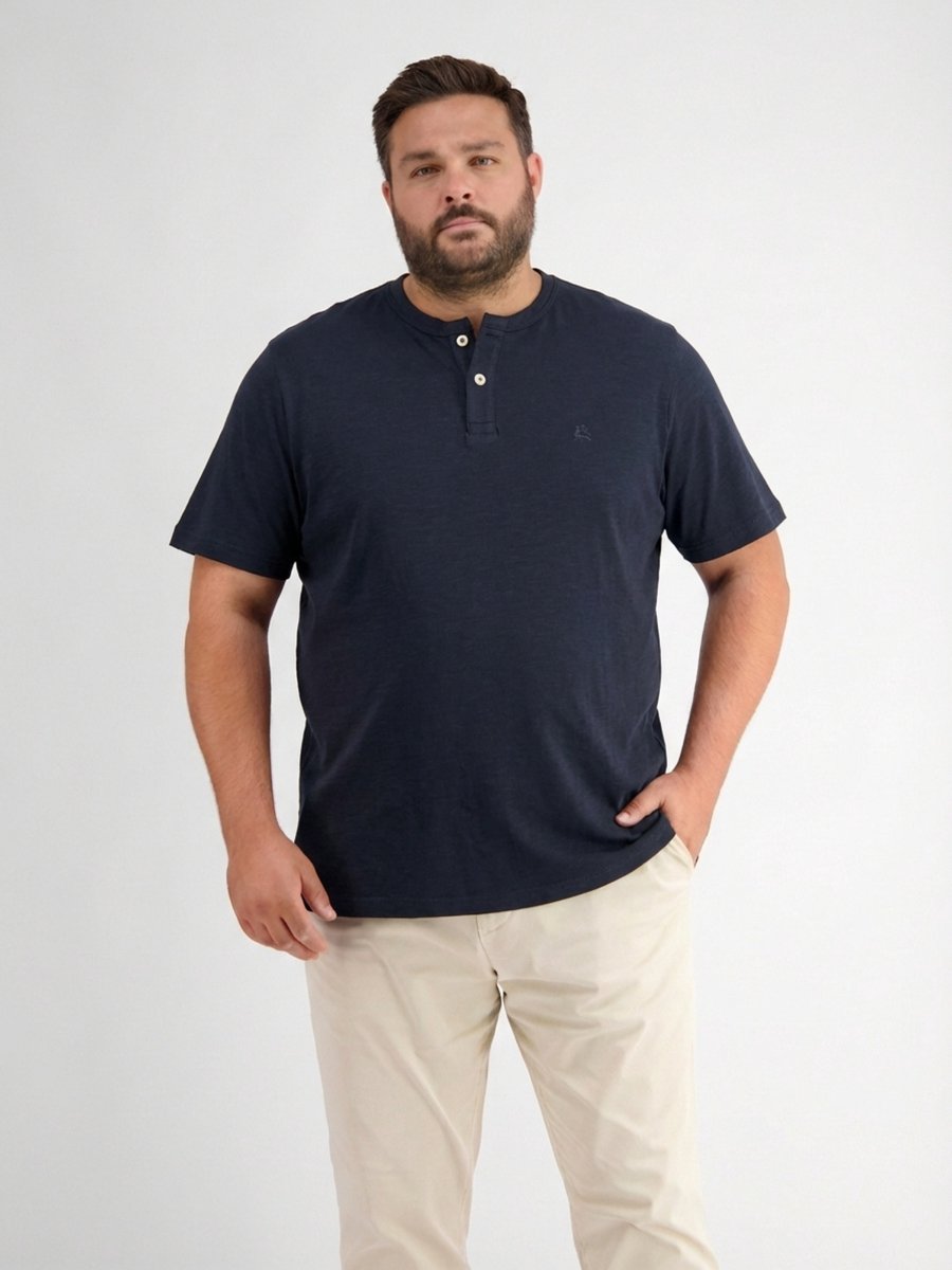 LERROS T-shirt met ronde hals, grote maten , Maat: 6XL , Kleur: CLASSIC NAVY , 100% katoen