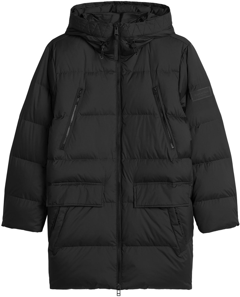 Marc O Polo Gewatteerd jack Woven Ourdoor Jacket Long Puffer Jacket Set van 1 Zwart