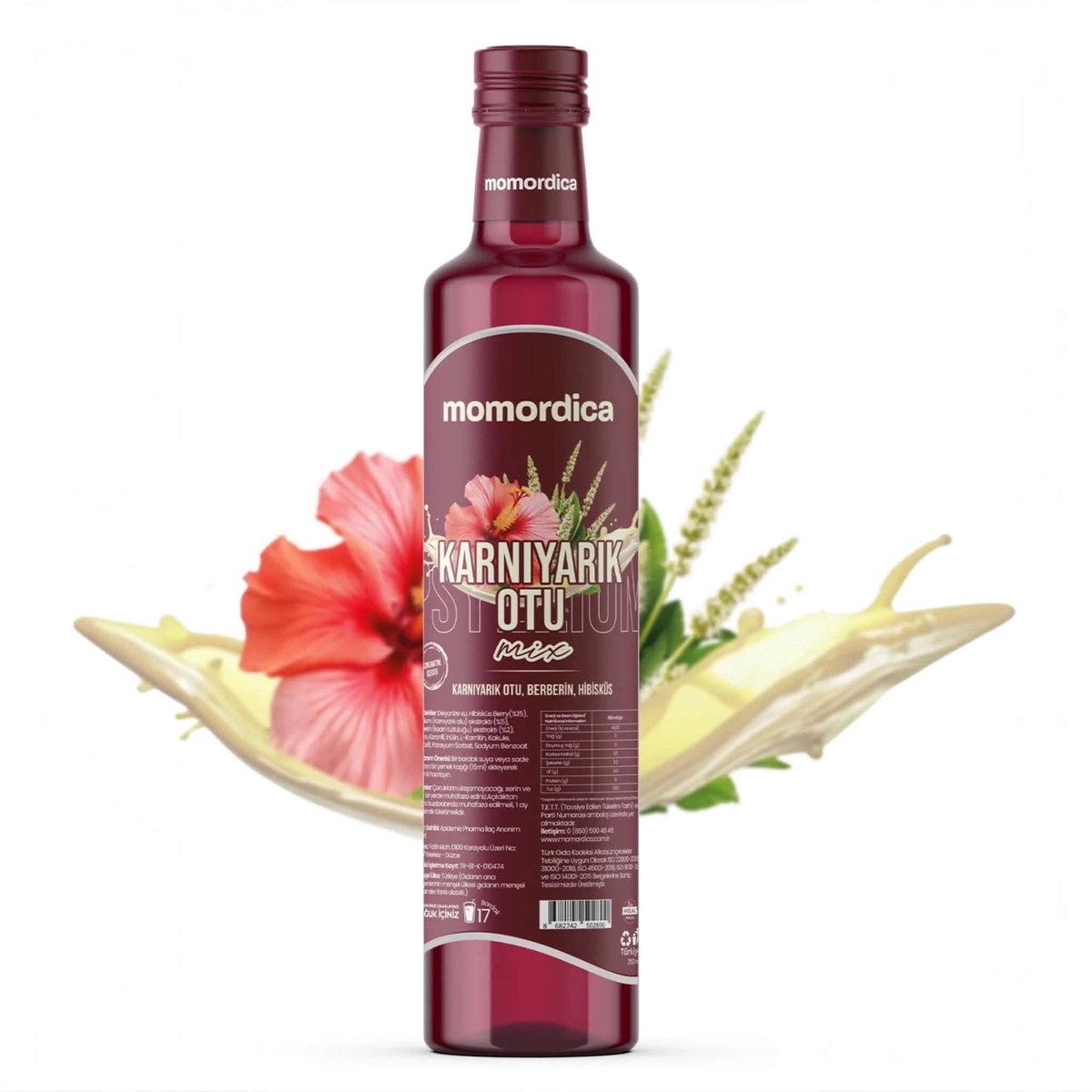 Momordica Karnıyarık Otu Mix – Psyllium Mix, Berberine & Hibiscus – Kruidendrankconcentraat – 250 ml