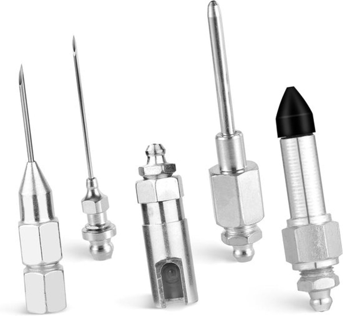 Set van 5 Accessoires voor Vet Spuitnaalden en Spuitmonden - Rubberafdichting en Vet Syringe voor Moeilijk Bereikbare Aansluitingen