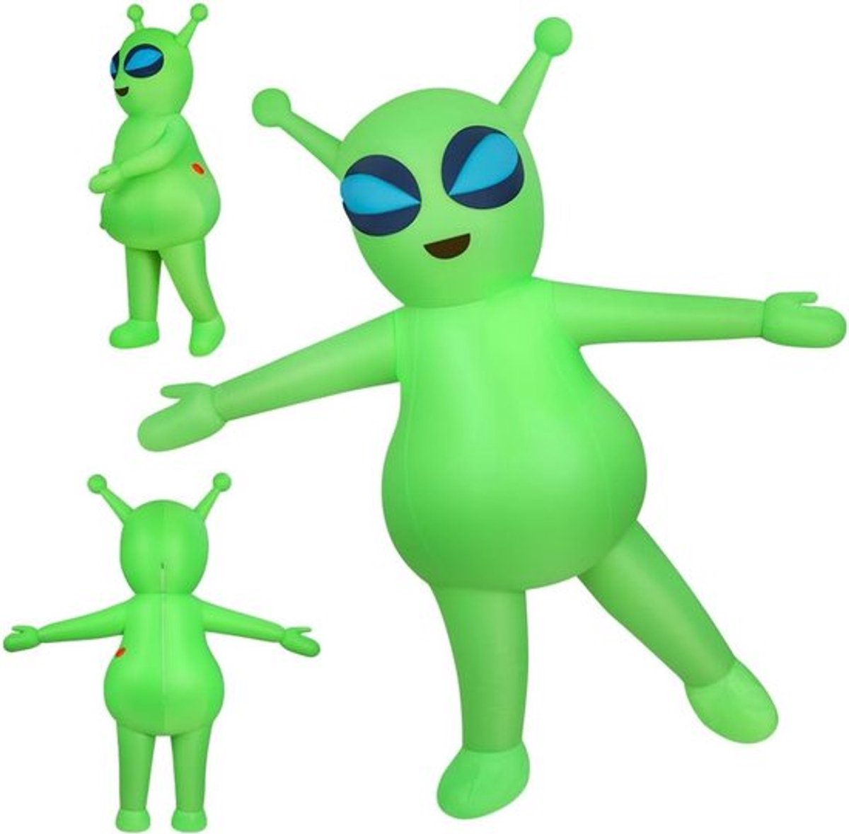 Grappig opblaasbaar alien kostuum voor mannen en vrouwen voor Halloween en themafeesten, uniek en opvallend