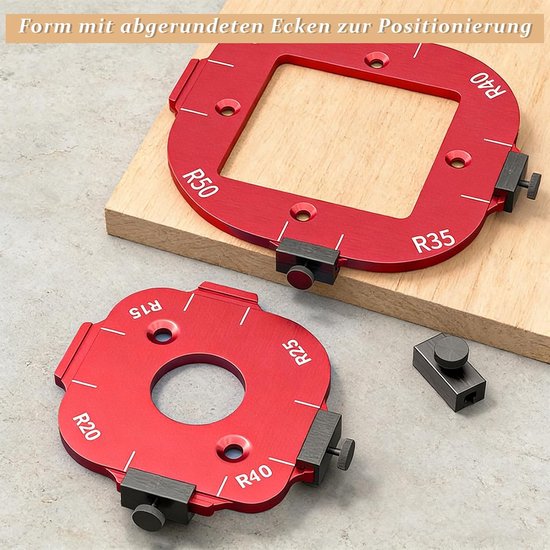 Freessjabloon bovenfrees, 2 stuks router jig radius sjablonen voor bovenfrees, freessjablonen, 4-in-1 radius jig - ShopVlot — afbeelding 4