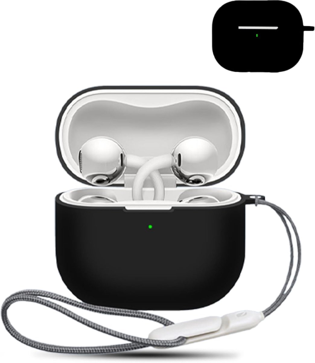 Hoes voor Huawei FreeClip 2 Wireless Headphones, daunke zachte siliconen beschermhoes, huidvriendelijk etui met koord - ShopVlot