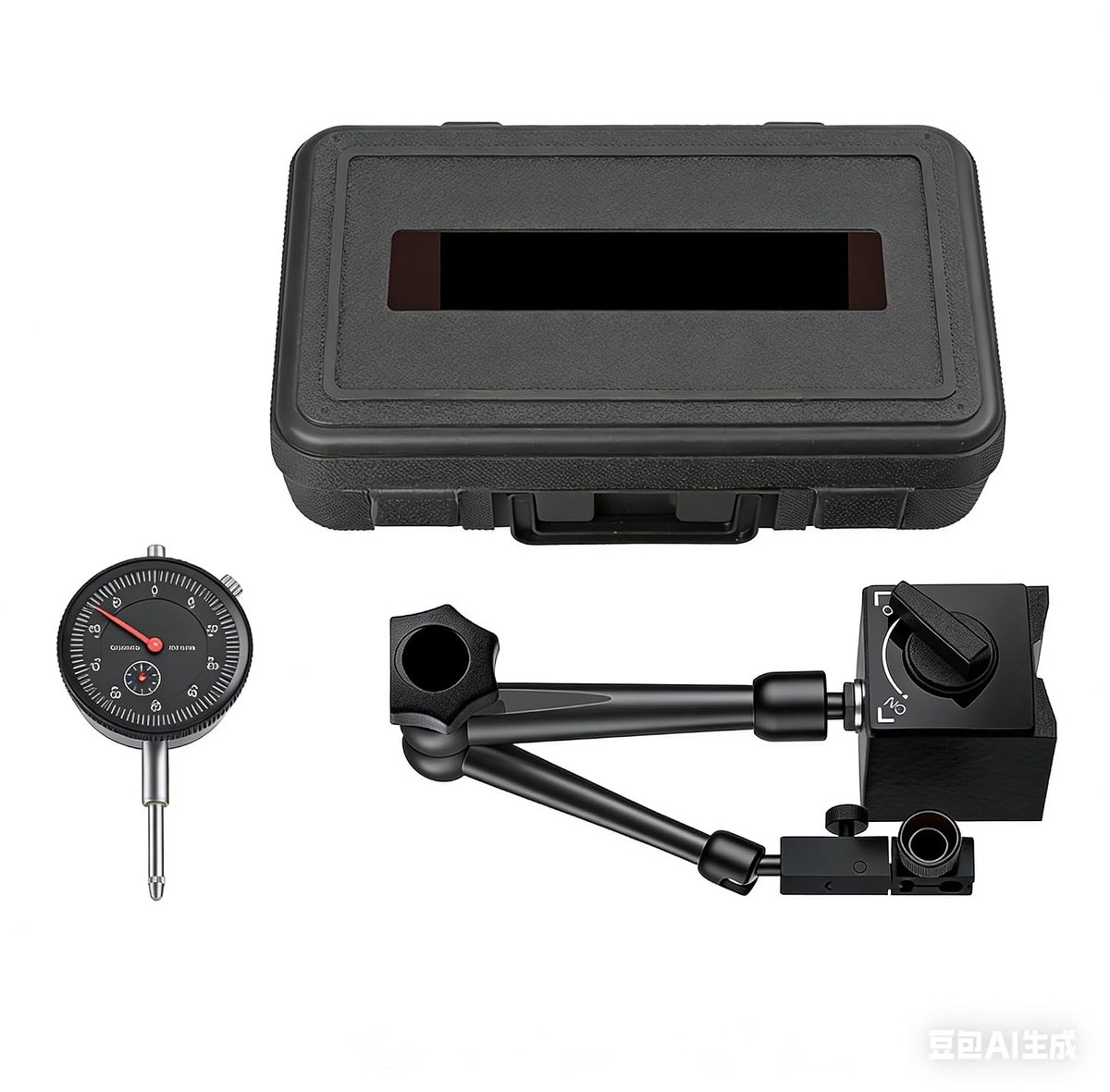 AUTOUTLET Meetklok en magneetvoet met centrale klem, 36 cm, 80 kg - ShopVlot