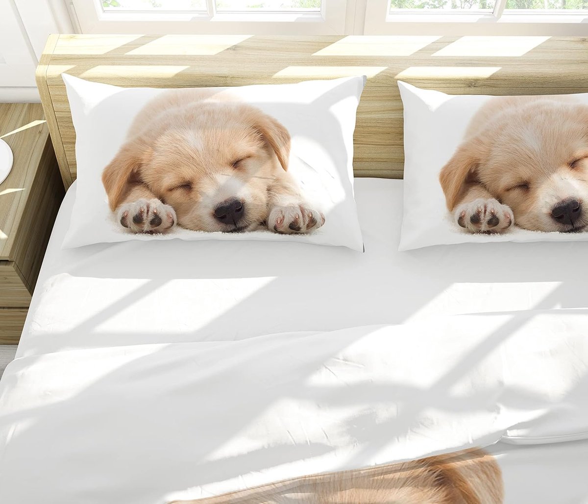 Dog Bed Linen, 220 x 240 cm, for Children and Adults, Duvet Cover, Microfibre Duvet Cover Set for Boys and Girls Duvet - ShopVlot