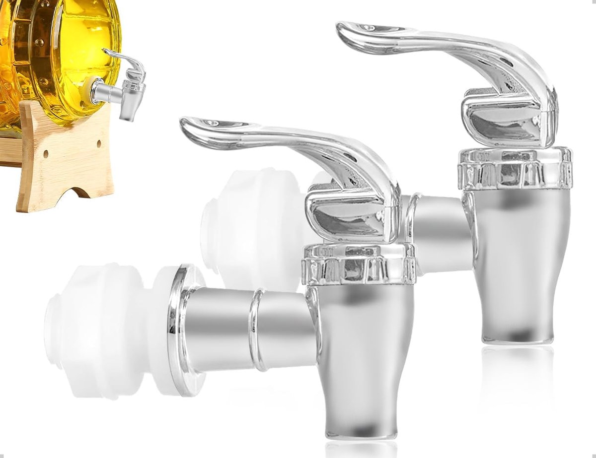 Beverage Dispenser, Faucet, 2 Pieces, Universal Replacement Plastic Tap, Glass Container, Faucet, Suitable for Beer - ShopVlot