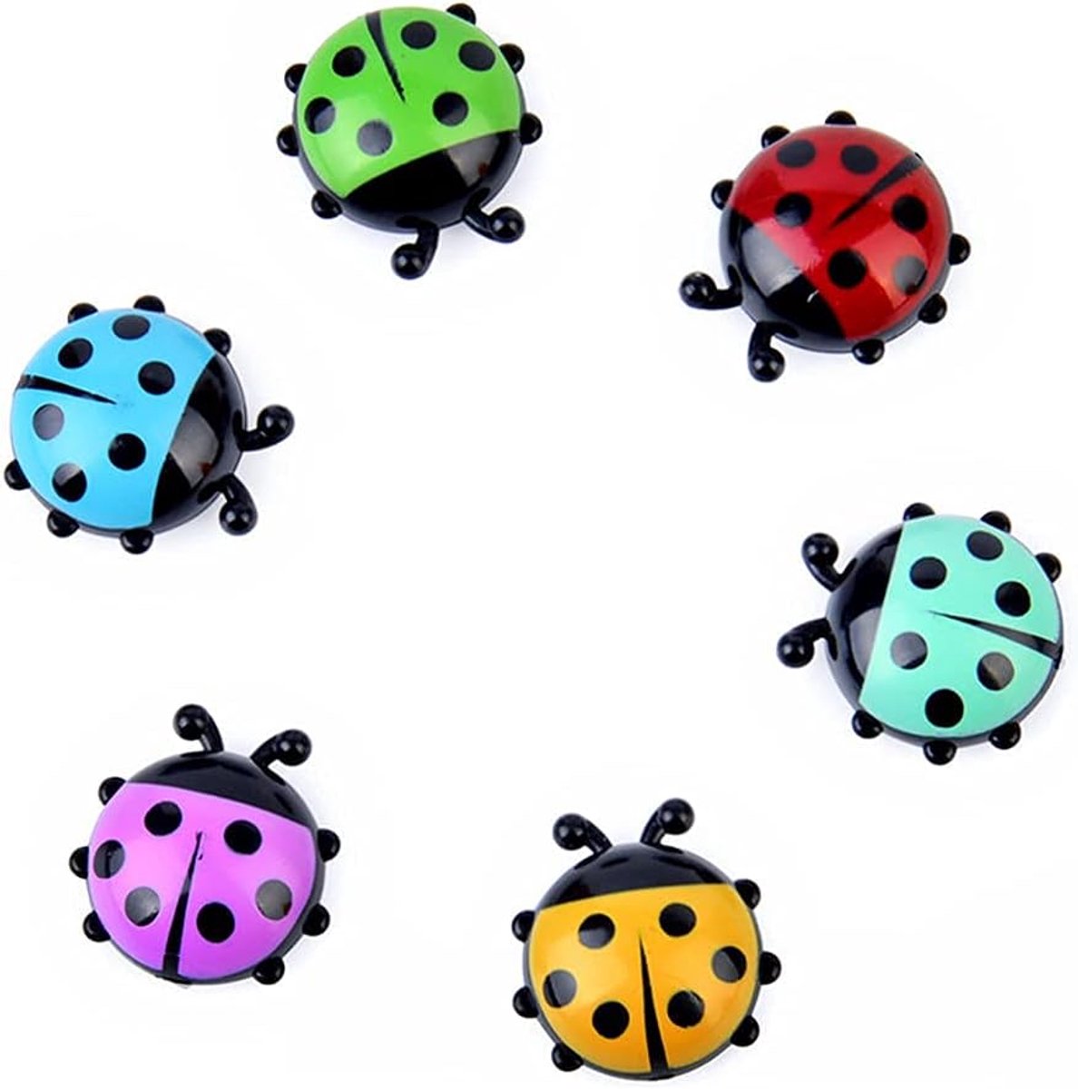BN Ladybug Refrigerator Magnet Creative Fridge Magnet Stickers for Whiteboard and Refrigerator (Pack of 6) - ShopVlot