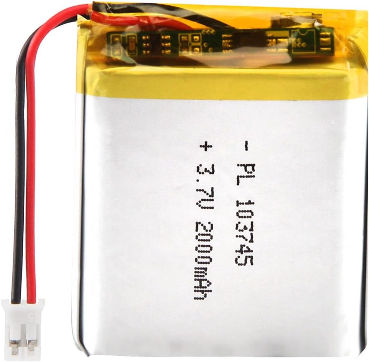 3.7 V 2000 mAh battery 103745 lithium polymer ion lithium-ion Li-Po battery with 2P-PH connection with 2 mm grid size - ShopVlot
