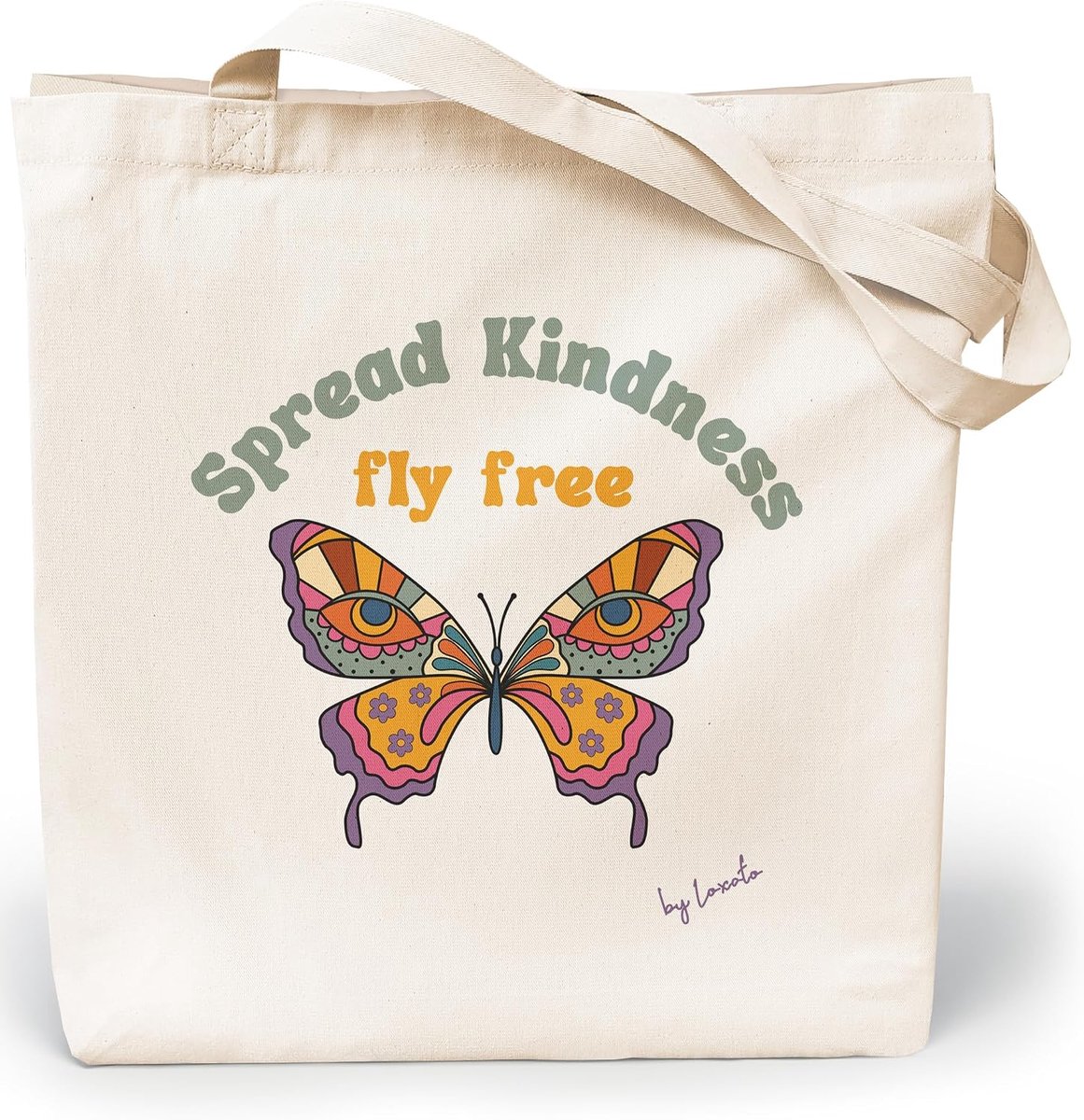 fabric printed bag - cotton shopping bag 100% W 35 x H42 x D8 cm - canvas fabric 220 g/m2 - ShopVlot