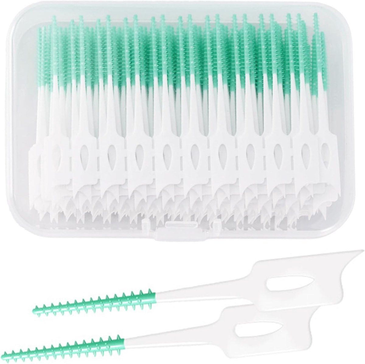 100 Pcs Interdental Brushes, Multifunctional Toothbrushes, for Effective Between Teeth, for Family, Daily Tooth - ShopVlot