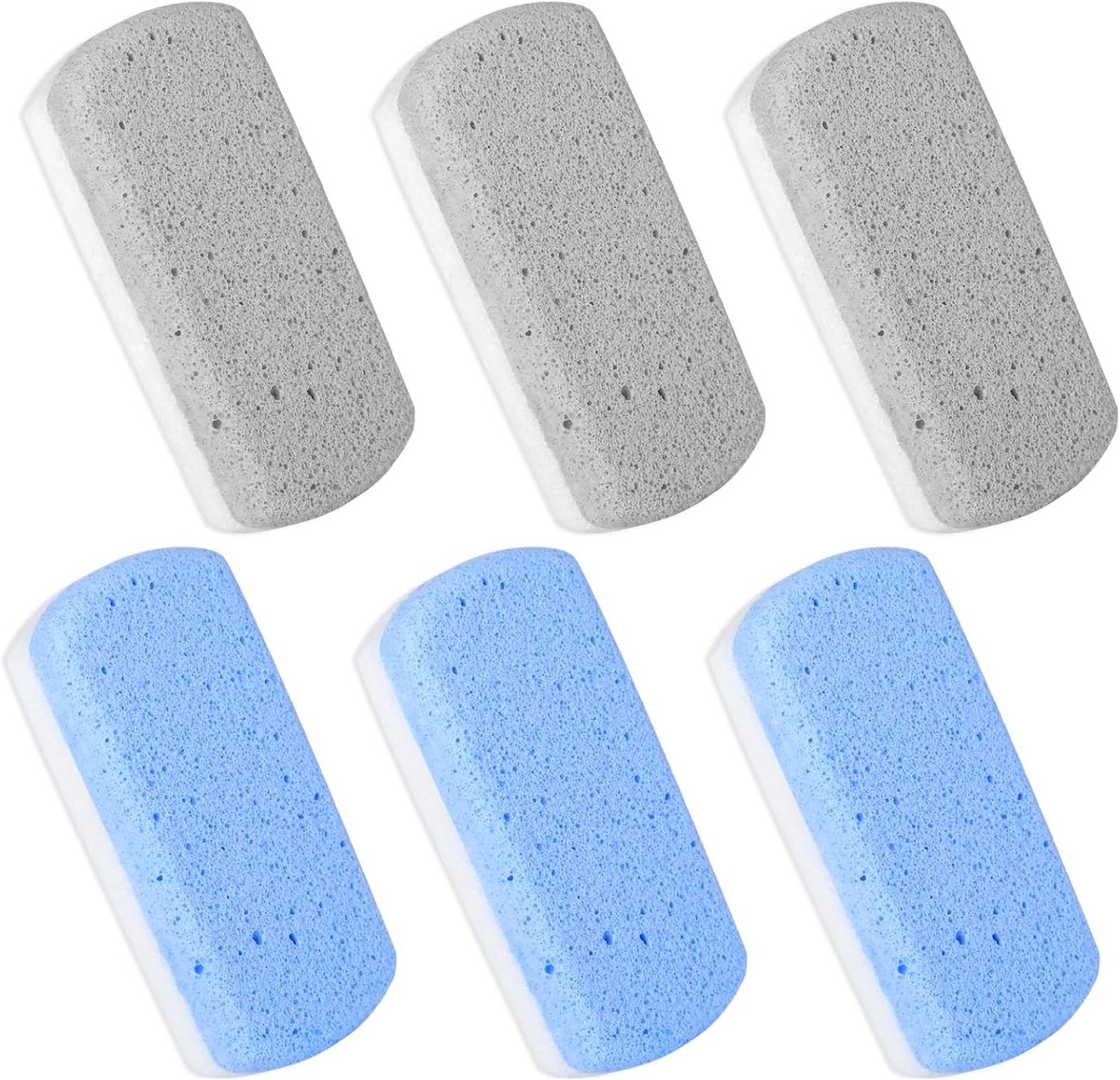 6 Pcs Pumice Stone Foot Care Double Sided Pumice Stone Callus Sponge Foot Care Set for Callus Removal and Cleaning - ShopVlot