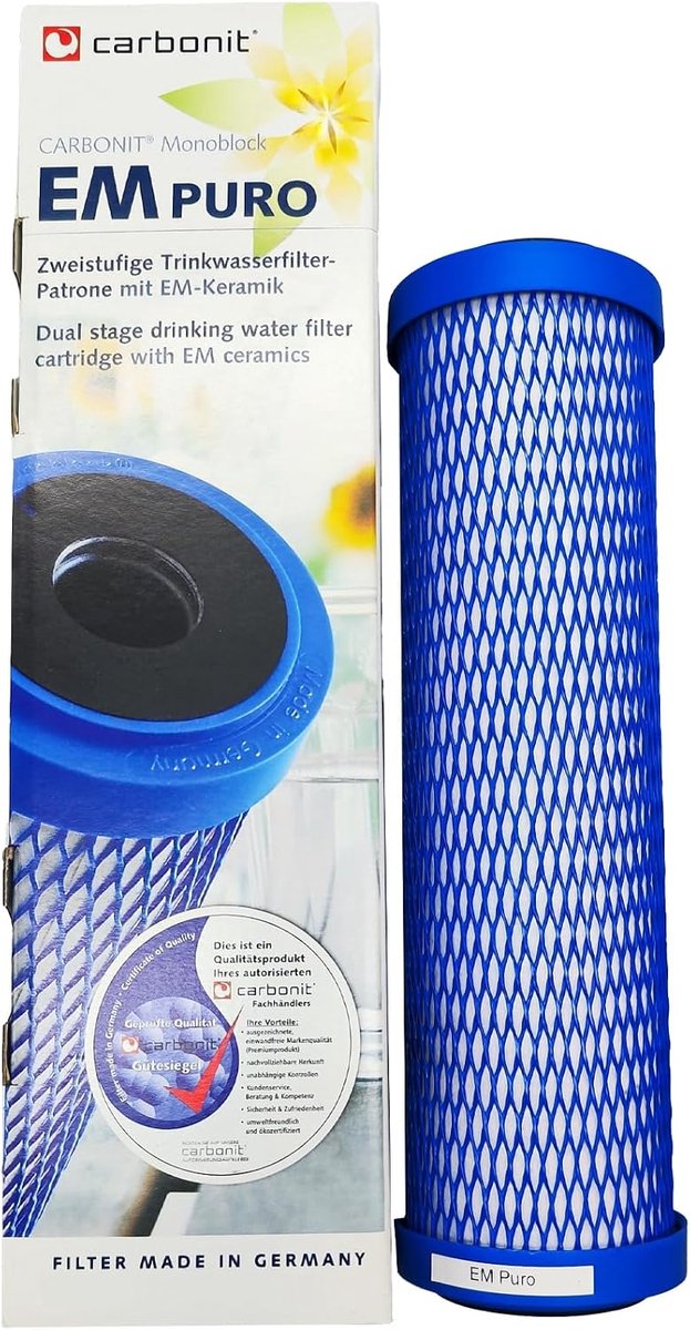 Water filter cartridge EM Puro - with EM ceramic - better water taste - ShopVlot