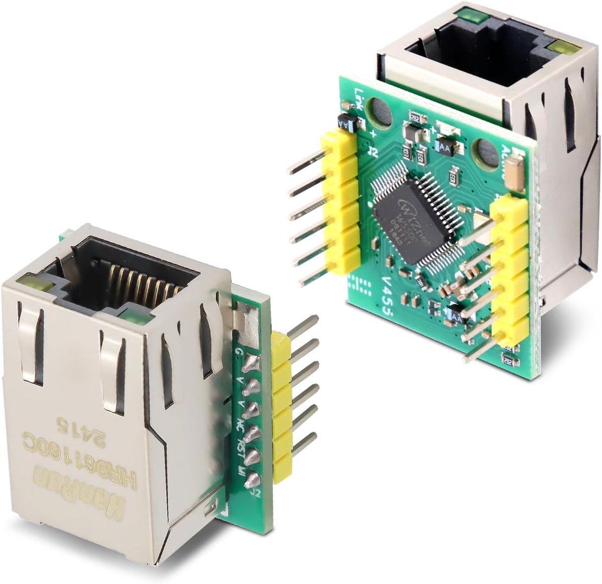 USR-ES1 with W5500 Chip Binmodule 2pcs USR-ES1 W5500 Ethernet Network Module Stack Hardware TCP/IP 80MHz High Speed - ShopVlot