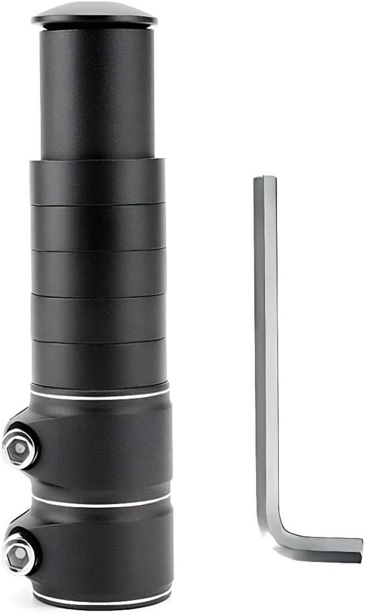 Stuurverhoging fiets 28,6 mm - aluminium - ergonomische zitpositie - vermindert belasting handen en rug - ShopVlot