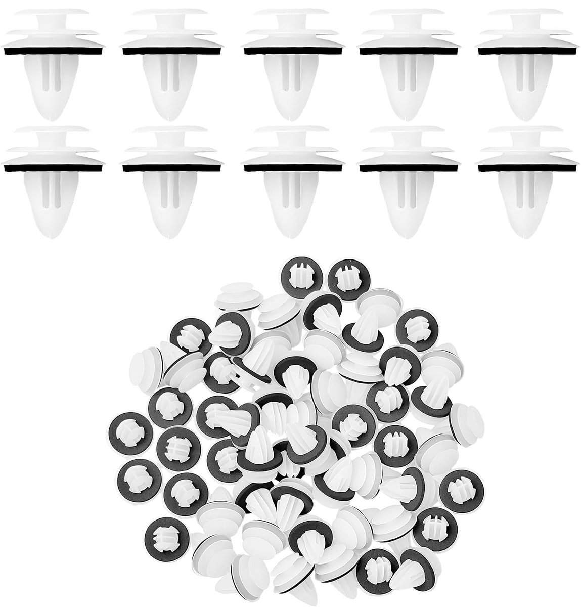 Voertuighouderclips 60 stuks - Kunststof klinknagels - Universele compatibiliteit - Perfecte grip voor deurbekleding - ShopVlot