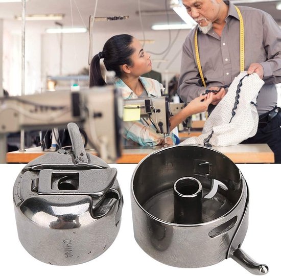Set van 2 metalen naaigaren spoelen, roestvrijstalen spoelhouders voor huishoudelijke naaimachines, ideaal voor naaiprojecten en hobby's — afbeelding 3