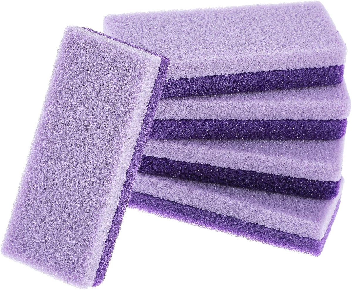 Vijf Pumice Stones voor Voeten, Voetvijlen in Paars, PU Materiaal, Ideaal voor Voetverzorging en Eeltverwijdering