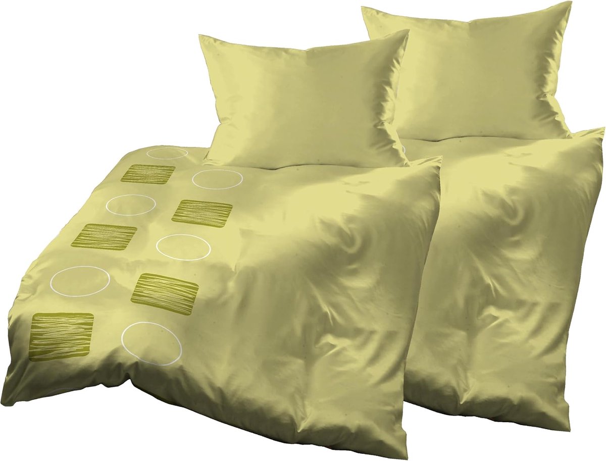 Beddenset 4-delig 2 x 140 x 200 cm - Microfiber Geruit Groen - Ademend en Zacht - Machinewasbaar - ShopVlot