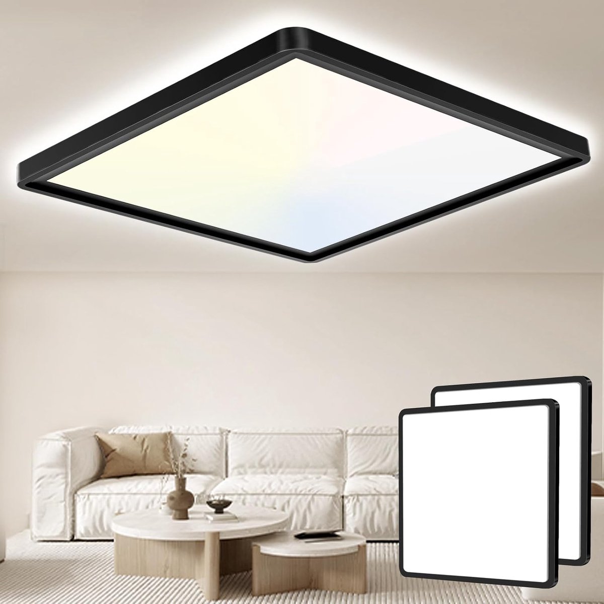 LED Plafondlamp 29 cm - 24 W - 3 kleurtemperaturen - Ideaal voor badkamer en woonkamer - ShopVlot
