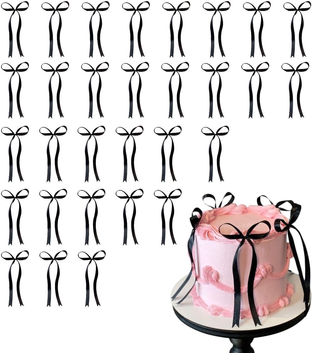 Taartdecoratie Bogen 30 Stuks - Zwart - Voor Professionele Afwerking - Gemakkelijk te Gebruiken - ShopVlot