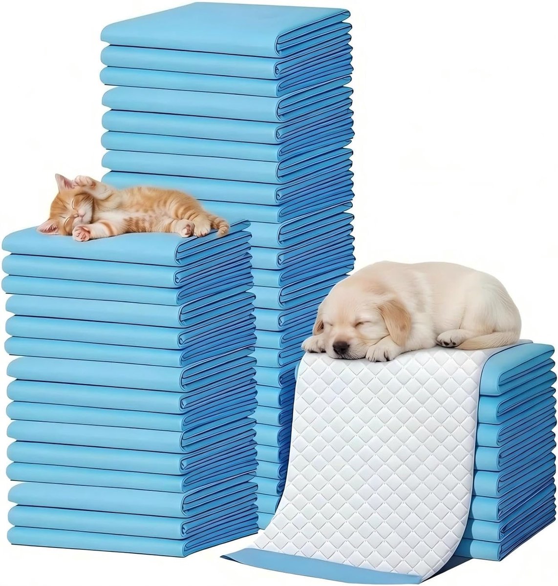 Hondentrainingspads 45x60 cm, 50 stuks - 5-laags, absorberend, sneldrogend, voor puppy's en oudere honden - ShopVlot