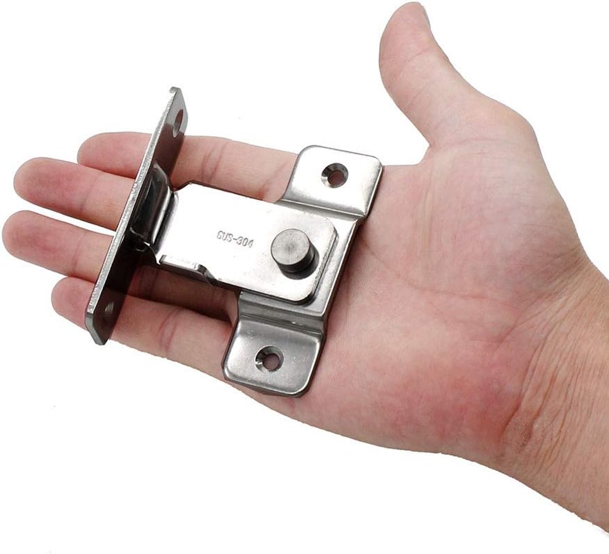 WANLIAN Swivel Safety Handle for Sliding Barn Door, Retractable Door Lock, Heavy Duty Stainless Steel Door Locks - ShopVlot — cadeau in Cadeau-ideeën - foto 4