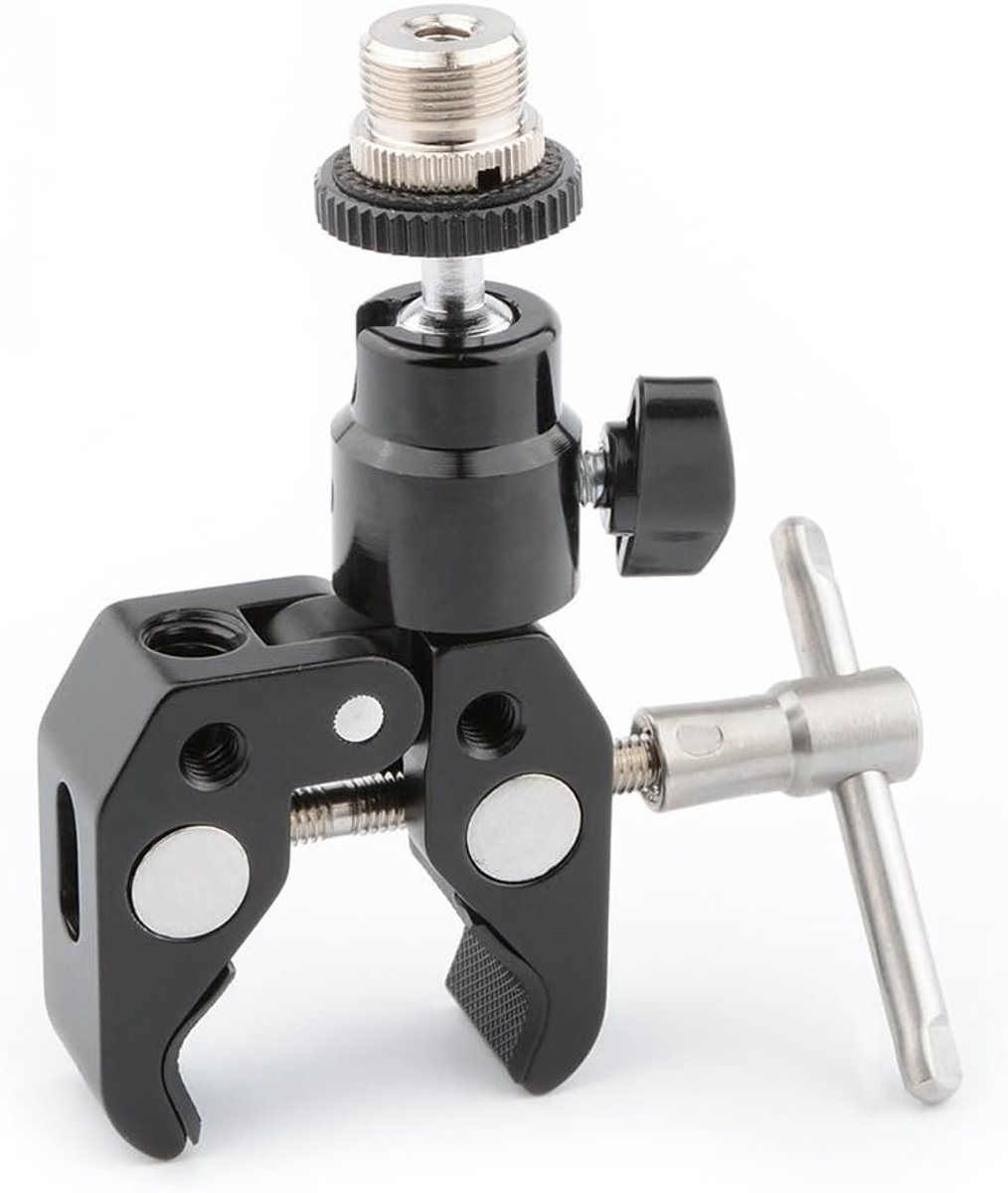 CAMVATE Crab Clamp Articulated 1/4 Mini Ball Head for Microphones - ShopVlot