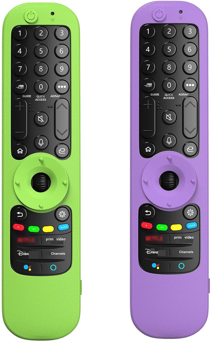 Siliconen beschermhoes afstandsbediening - vervangset 2 stuks - lichtgroen en lichtpaars - ShopVlot