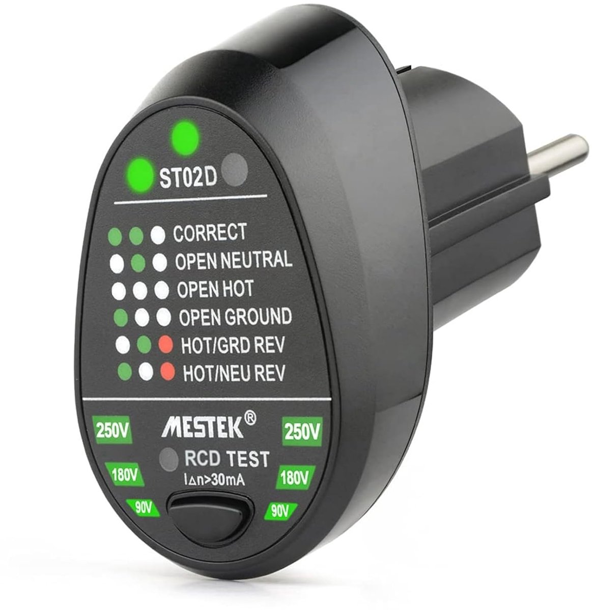 Automatische sockettester - RCD stekker - automatische polariteitsdetector - eenvoudig in gebruik - ShopVlot