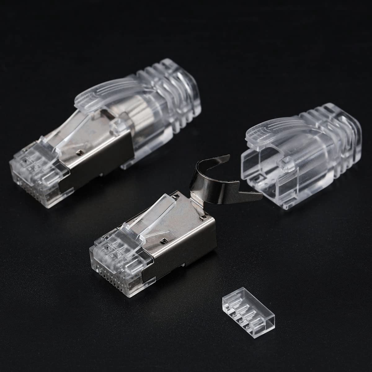 Dailygoody - CAT7 RJ45 Connectoren - Geïsoleerde Metalen Stekkers - 12x - Ethernet Netwerk - Hoogwaardige Kwaliteit - Geschikt voor Snelle Verbinding ...