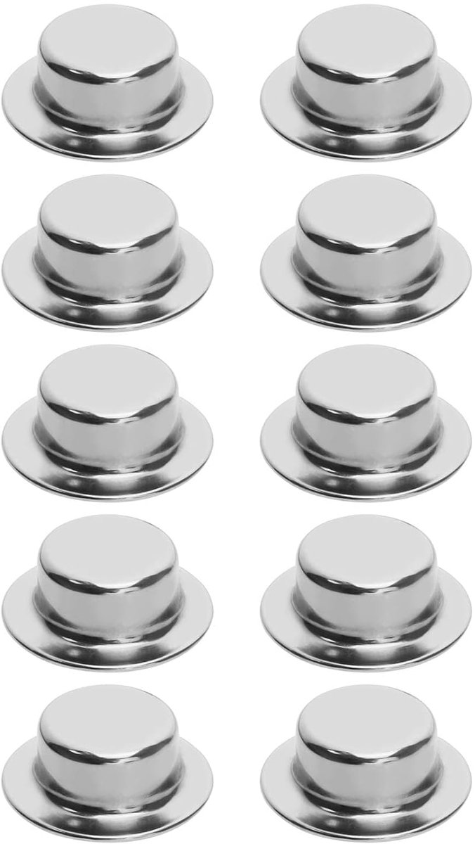 Pushmoeren voor 5/8 inch as - 10 stuks - Bevestigingsmiddelen voor Trolley en Gazon - Compatibel met Wielen en Prullenbak - Pushnut Cap Stud - Geschikt voor Druk Wassen Truck - Zilverkleurig