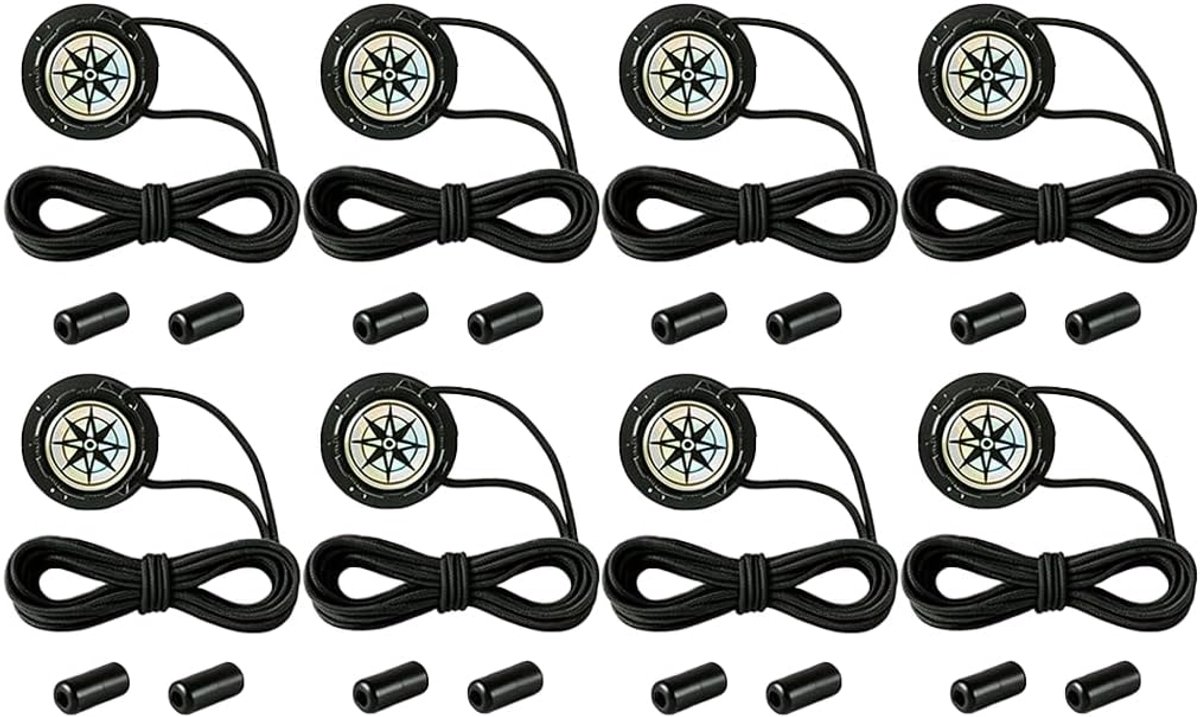 Draaisluitingen voor schoenen - snelvetersysteem - set van 8 stuks - elastische veters zonder strikken voor sneakers - ShopVlot