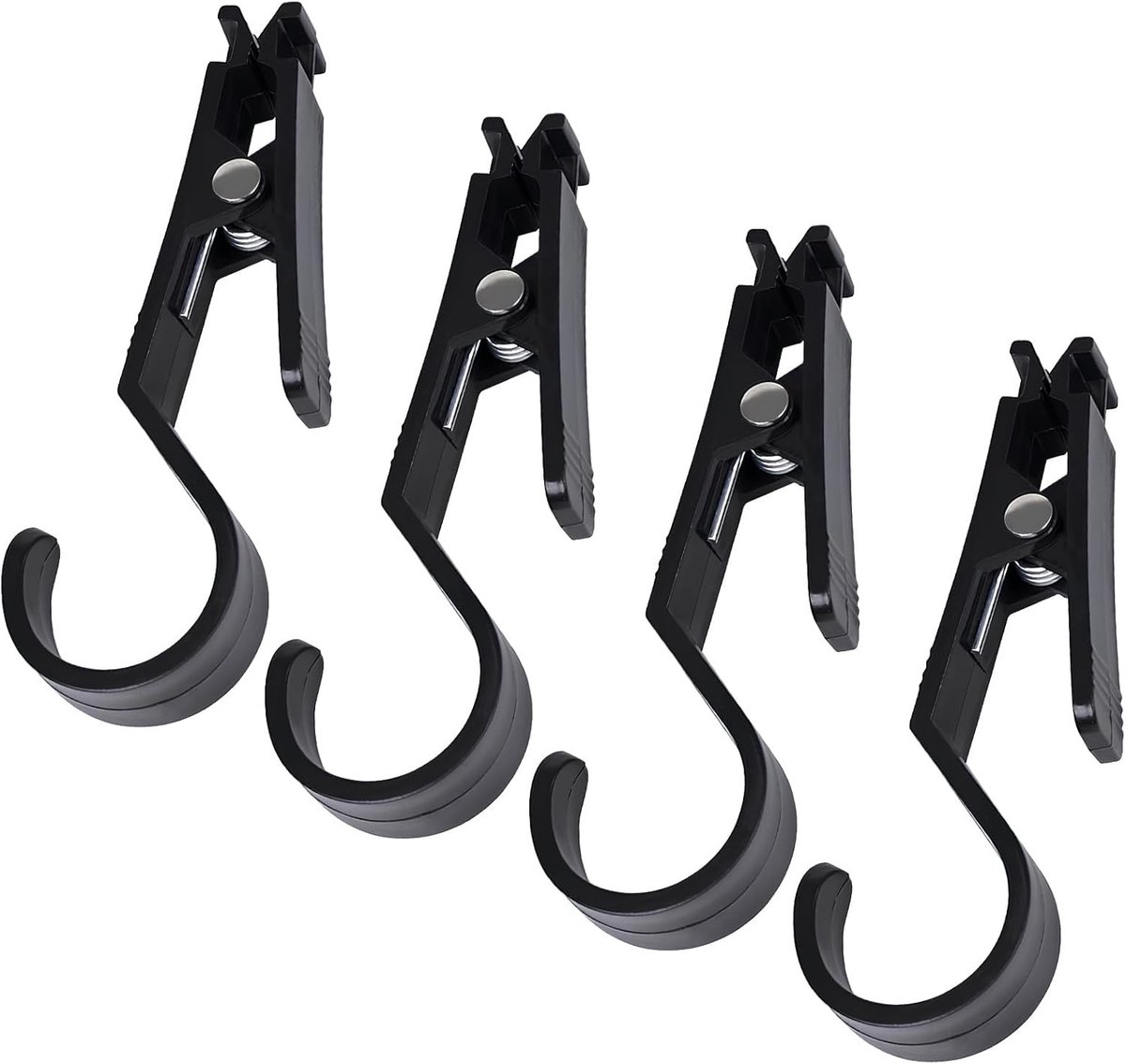 Klemhaken voor Camping en Outdoor - Multicolor - 4 Stuks - Multifunctionele Clips en Haken van Kunststof - Voor Kleding en Handdoeken