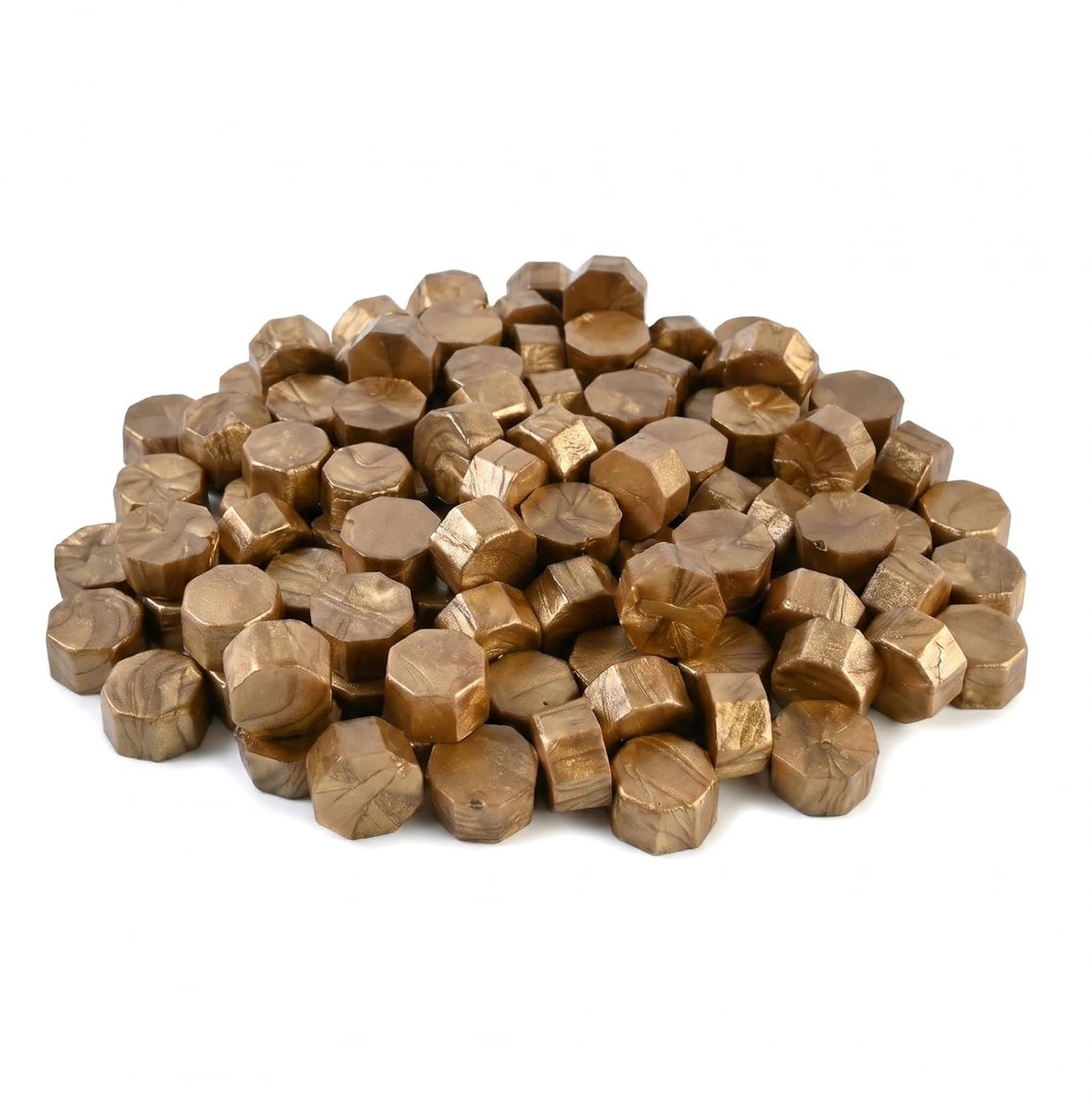 Waszegelkralen 100 stuks - bronsgoud - achthoekig - perfect voor handwerk - ShopVlot