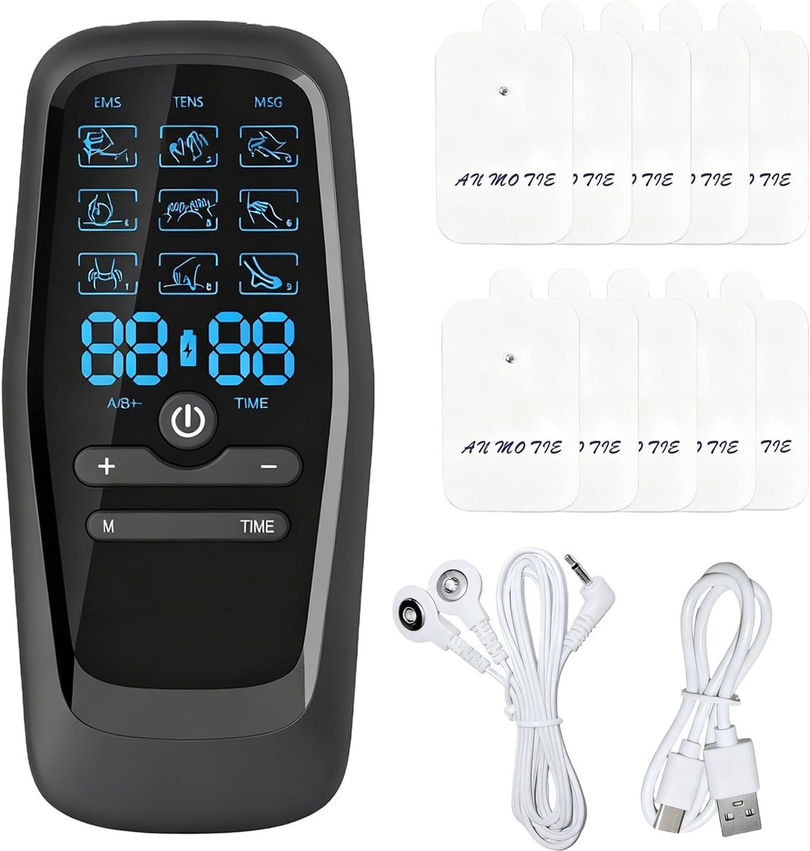 Pijntherapie apparaat met 9 modi - 10 elektroden - 2 kanalen - pijnverlichting voor menstruatie - ShopVlot