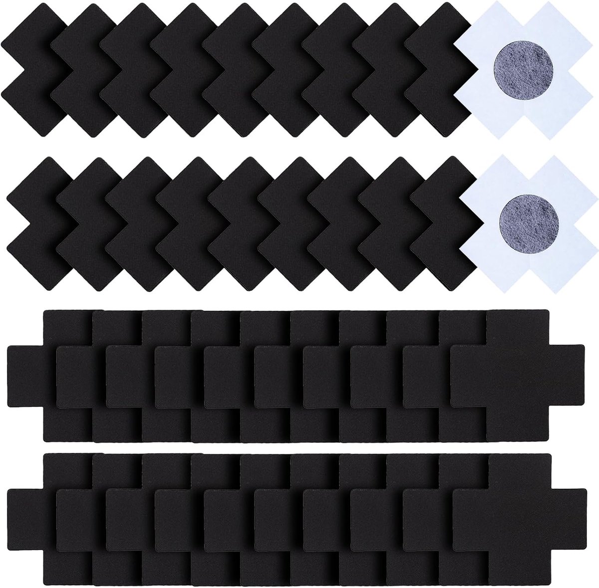 wegwerp tepelcovers voor vrouwen - 40 stuks - hartvormige zelfklevende zwarte stickers - ShopVlot