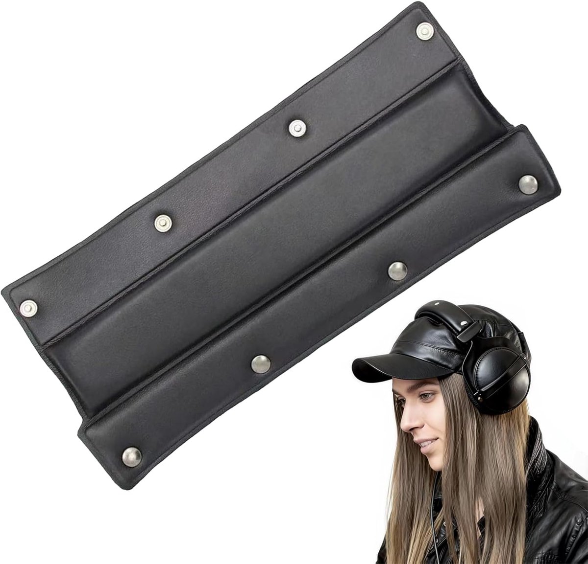 Replacement Studio-Headphone Button Headphone Pillow Compatible with DT 770/990 PRO/MMX 300, Faux Leather and Memory - ShopVlot