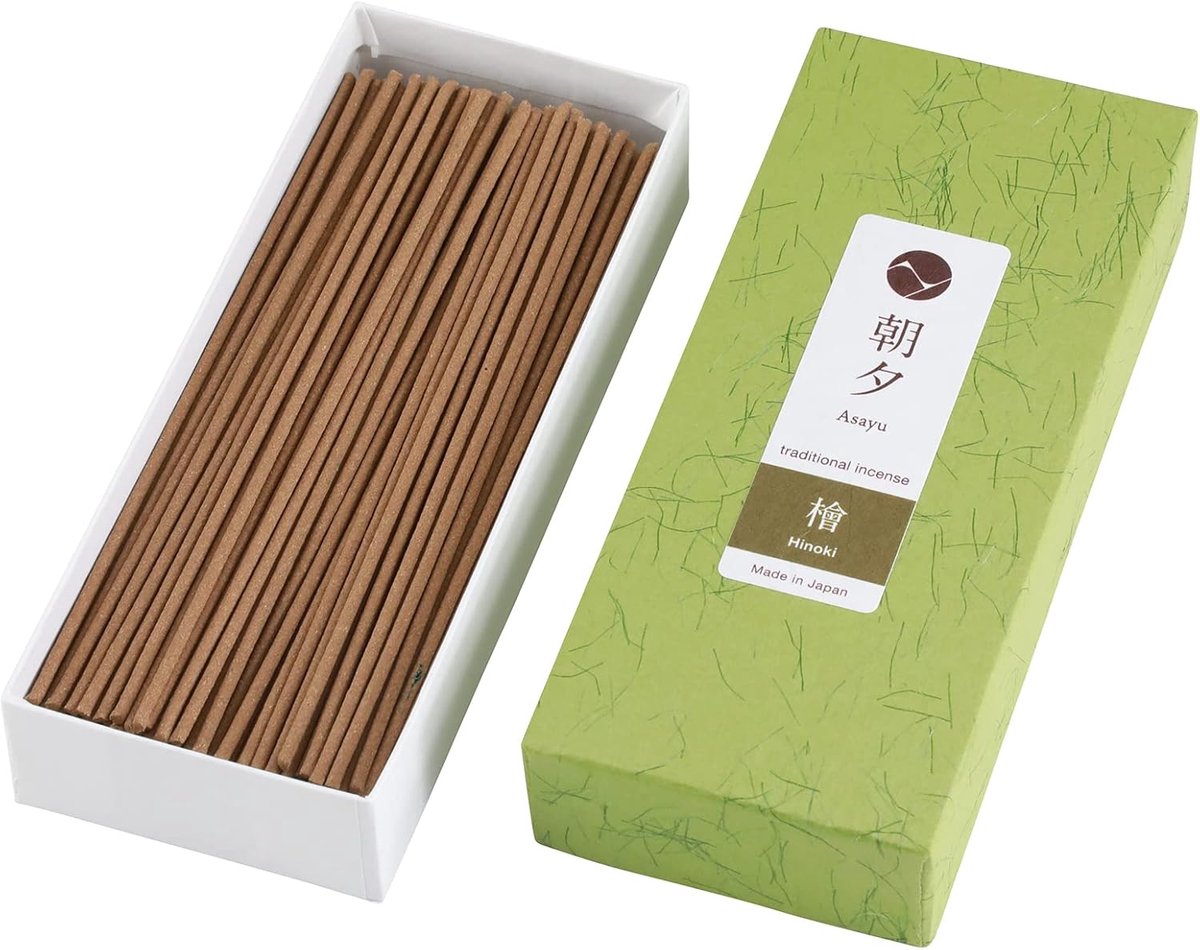 Asayu Japan Traditional Incense Sticks – Hinoki Cypress Fragrance, 80 Pieces (40g), Made in Japan – High Quality for - ShopVlot