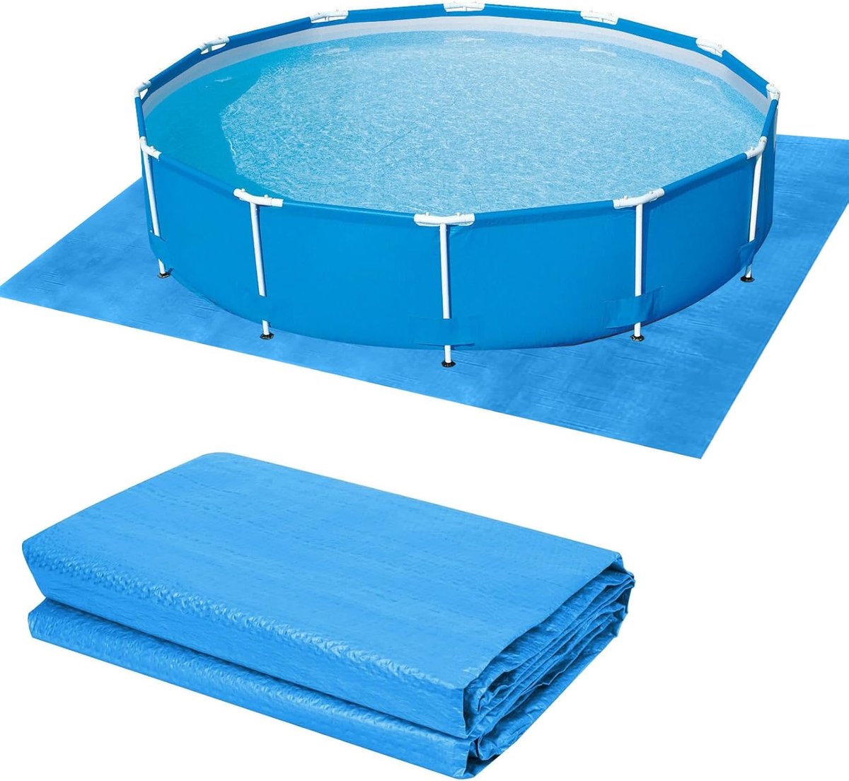 Pool Cover, Ground Cloth Pool Mat Waterproof Rectangular Pool Mat Pool Mats Protective Floor Foldable Pool Floor - ShopVlot