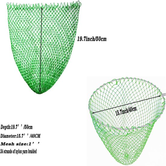 Fishing net replacement - foldable landing net for fresh and salt water - ShopVlot — afbeelding 4