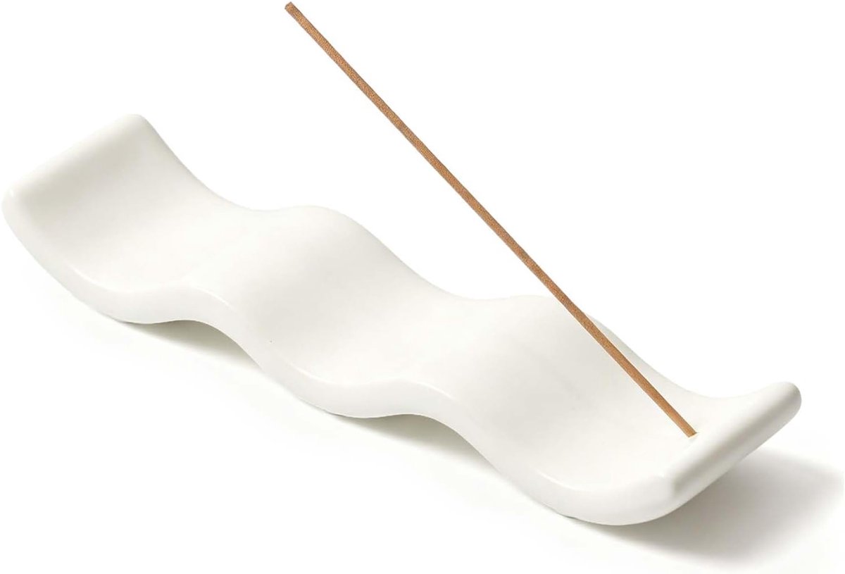 Räucherstäbchenhalter Räucherstäbchen Halterung Incense Holder Wellenförmiges Design Mit Ascheauffangfunktion Für - ShopVlot