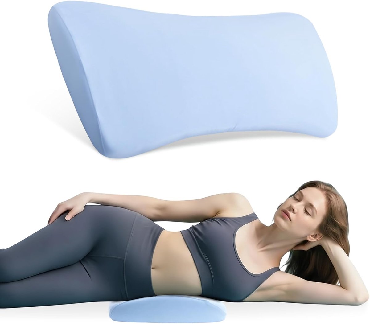 Back Support Pillow, Memory Foam Lumbar Cushion, Ergonomic Lumbar Cushion, Lumbar Support for Bed and Sofa, Lumbar - ShopVlot