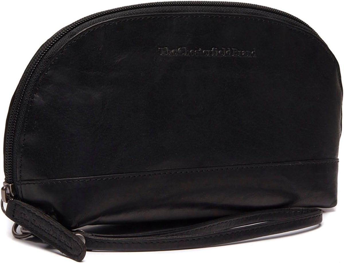 Cosmetica tas 8 cm - Leer - Zwart - Ideaal voor onderweg - ShopVlot