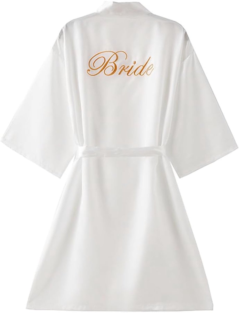 Satijnen trouwjurk voor vrouwen - V-hals - elegante bruidspijamas - perfect voor je grote dag - ShopVlot